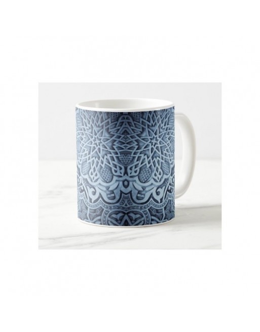 Mug arabesques bleu (décoration orientale des 1001 nuits) 