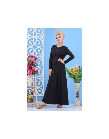 Robe décontractée style boléro pour femme - Couleur noire 