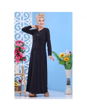 Robe décontractée style boléro pour femme - Couleur noire 
