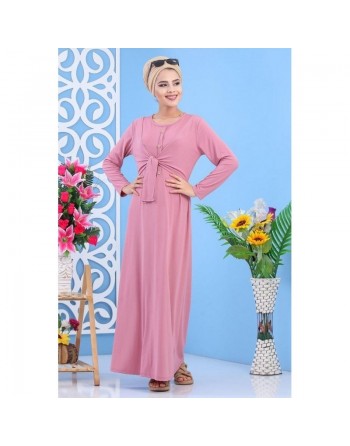 Robe décontractée style boléro pour femme - Couleur rose 