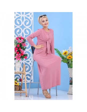 Robe décontractée style boléro pour femme - Couleur rose 