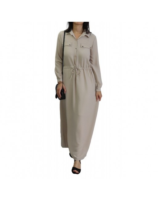 Robe casual boutonnée manches longues pour femme (Plusieurs couleurs disponibles) Robe casual boutonnée manches longues pour femme (Plusieurs couleurs disponibles)