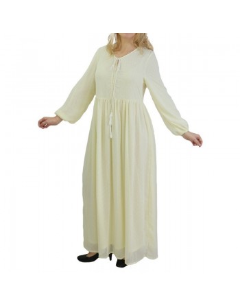 Robe Longue Couleur Ecru 