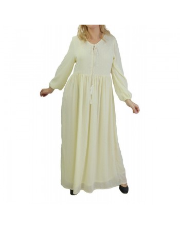 Robe Longue Couleur Ecru 