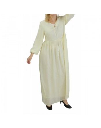 Robe Longue Couleur Ecru 