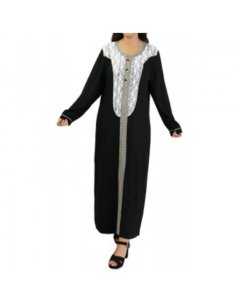 Robe à manches longues et broderies (Plusieurs couleurs disponibles) 