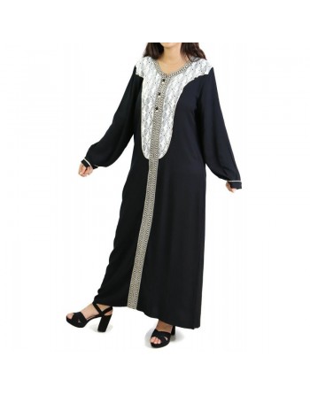 Robe à manches longues et broderies (Plusieurs couleurs disponibles) 
