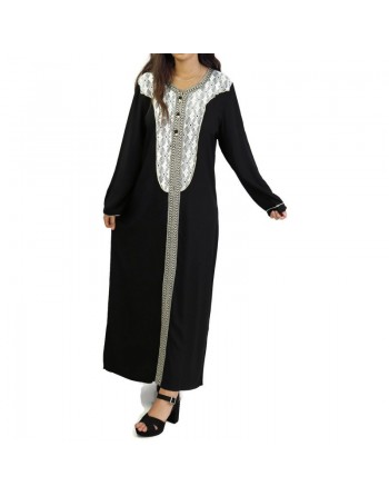 Robe à manches longues et broderies (Plusieurs couleurs disponibles) 