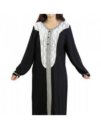 Robe à manches longues et broderies (Plusieurs couleurs disponibles) 