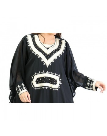 Robe orientale manches longues avec broderies (Plusieurs couleurs disponibles) 