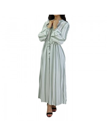 Robe longue cintrée en viscose - Couleur blanche 