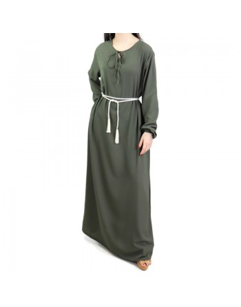 Robe simple longue fluide et évasée pour femme (Plusieurs couleurs disponibles) 