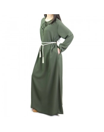 Robe simple longue fluide et évasée pour femme (Plusieurs couleurs disponibles) 