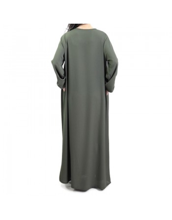 Robe simple longue fluide et évasée pour femme (Plusieurs couleurs disponibles) 