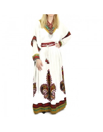 Robe orientale ample avec broderies et décorations - Robe de Dubaï 
