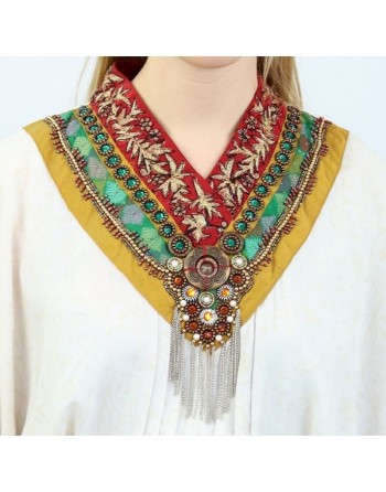 Robe orientale ample avec broderies et décorations - Robe de Dubaï 