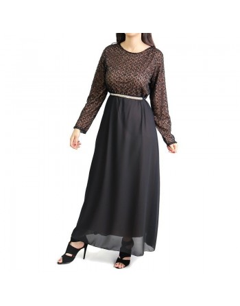 Robe longue de soirée à dentelles - Plusieurs couleurs disponibles 