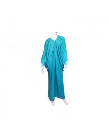 Robe Abaya modèle papillon pour femme - Taille standard - Couleur vert émeraude 