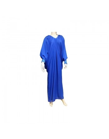 Robe Abaya modèle papillon pour femme - Taille standard - Couleur Bleu Roy 