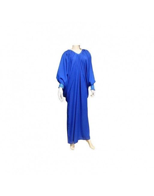 Robe Abaya modèle papillon pour femme - Taille standard - Couleur Bleu Roy Robe Abaya modèle papillon pour femme - Taille standard - Couleur Bleu Roy