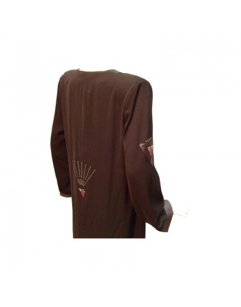 Abaya noire Hakima avec son écharpe 