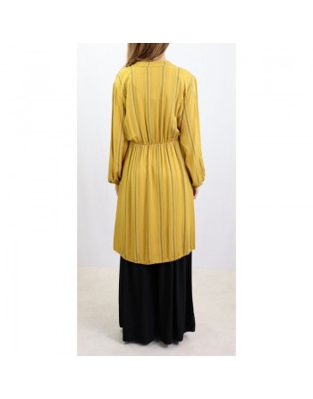 Tunique femmes à rayures en viscose pour femme - Taille Unique (Plusieurs couleurs disponibles) 