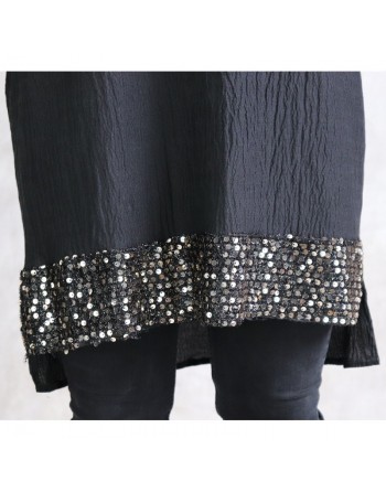 Tunique à strass de couleur noire 