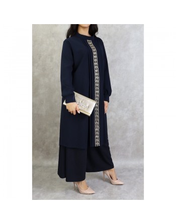 Tunique avec décoration dorée - Taille Standard - (Plusieurs couleurs disponibles) 