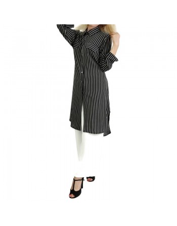 Chemise longue à rayures pour femme (Plusieurs couleurs disponibles) 