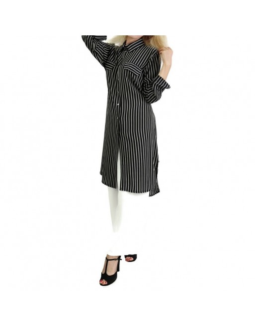 Chemise longue à rayures pour femme (Plusieurs couleurs disponibles) Chemise longue à rayures pour femme (Plusieurs couleurs disponibles)