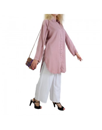 Chemise mi-longue toute saison en Lyocell (Plusieurs couleurs disponibles) 