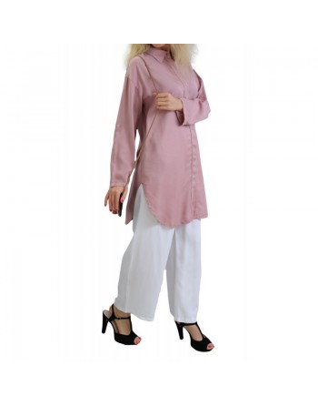 Chemise mi-longue toute saison en Lyocell (Plusieurs couleurs disponibles) 