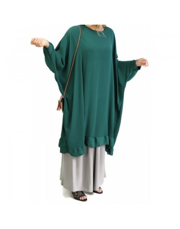 Grande tunique papillon (Faracha) - Couleur Vert Foncé 