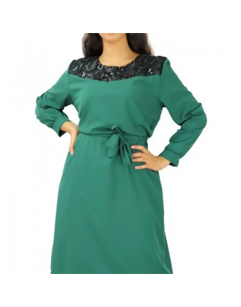Tunique mi-longue haut dentelle et strass (Plusieurs couleurs disponibles) 