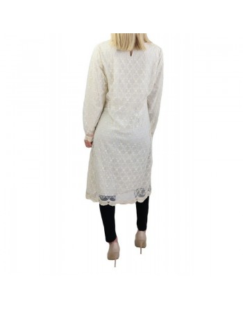 Robe-Tunique à dentelles doublée pour femme (Plusieurs couleurs disponibles) 