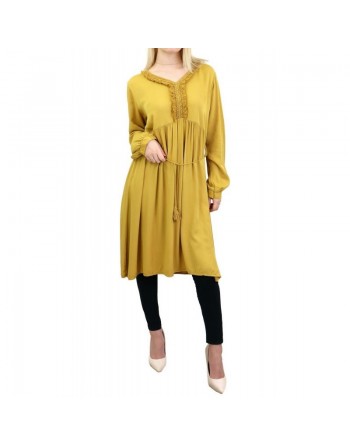 Tunique longue style bohème - Taille standard (Plusieurs couleurs disponibles) 