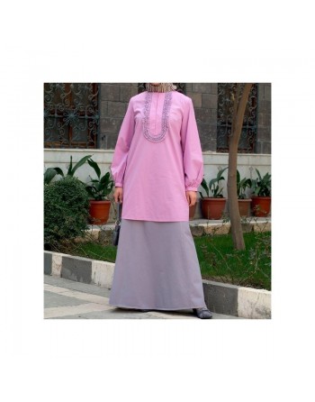 Tunique avec de fins jabots - 100% coton - Lace Trim A-Line Top [wB0581] 