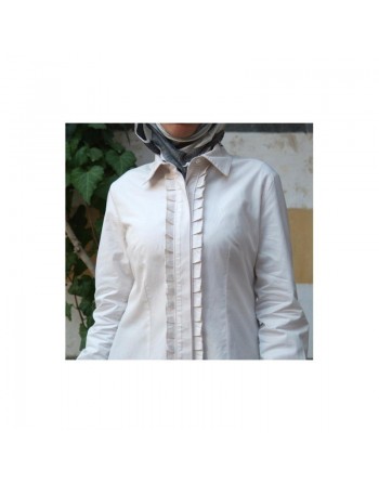 Tunique plissée 100 % coton - Julian Ruffled Tunic [wB7101] 