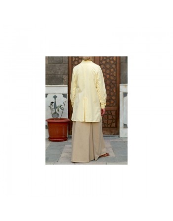 Chemisier large 100% coton - Oversized Shirt with Pleats [wB0481] 
