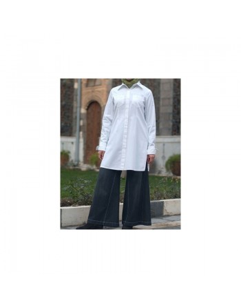 Tunique chemise avec poches - Pocketed Tunic-Shirt [wB1301] 