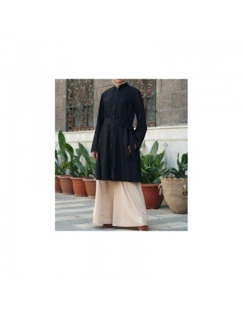 Tunique avec ceinture 100% coton - Belted Dress Top with Tucks [wB0651] 