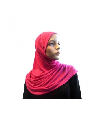 Foulard hijab 1 pièce de couleur rose 