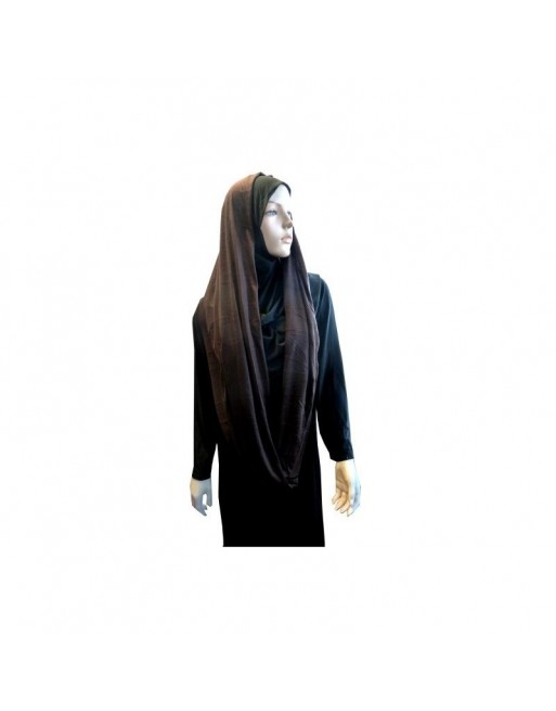 Hijab snood couleur marron (châle cylindrique) Hijab snood couleur marron (châle cylindrique)