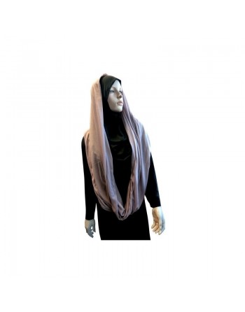 Hijab snood couleur mauve (châle cylindrique) 