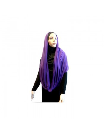 Hijab snood couleur violet (châle cylindrique) 