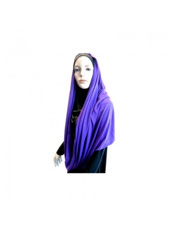 Hijab snood couleur violet (châle cylindrique) 