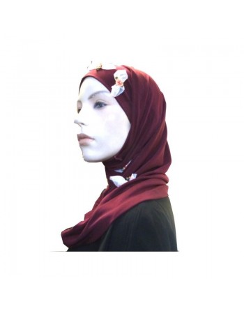 Hijab 2 pièces bordeaux 