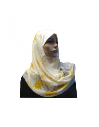 Foulard hijab 1 pièce blanc cassé 