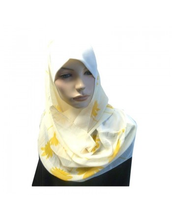 Foulard hijab 1 pièce blanc cassé 