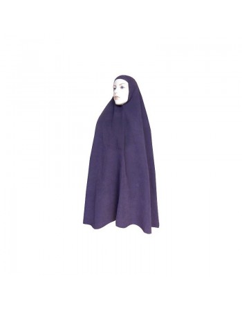 Grande cape - Hijab long de prière pour femme - Couleur Aubergine foncé 